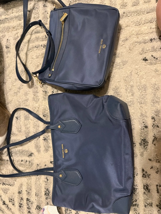 Michael Kors Handbags - Michael Kors Navy Tote and Matching Crossbody Set